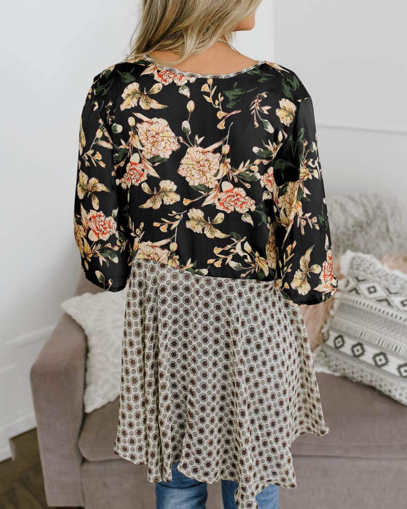usvara Womens Tie Front Floral Kimono Cardigans