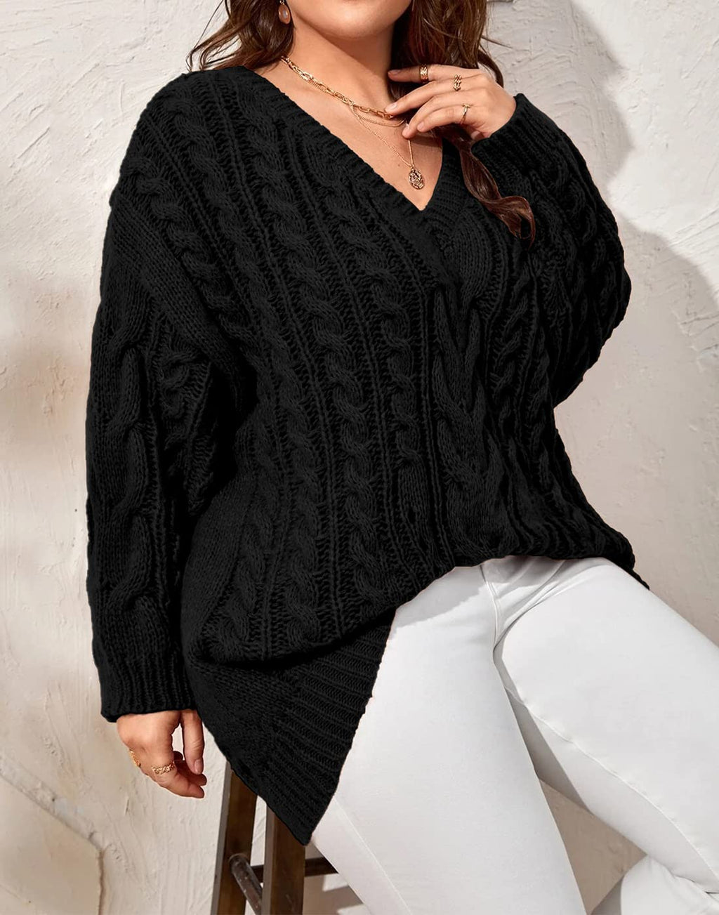 usvara Womens Plus Size Sweater