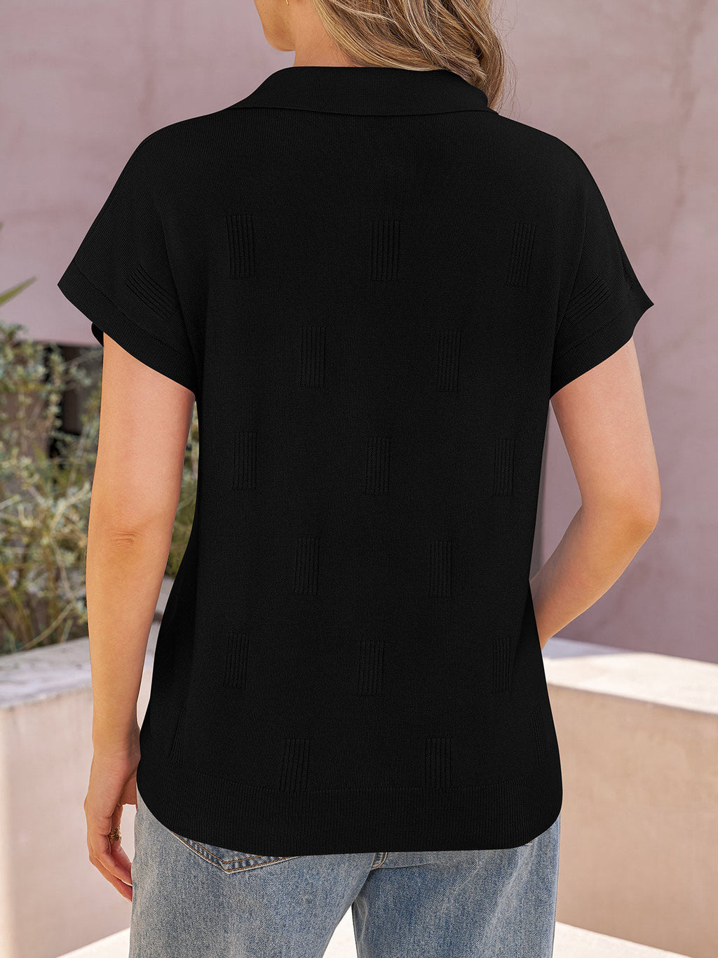 usvara Womens Cap Sleeve V Neck Shirt