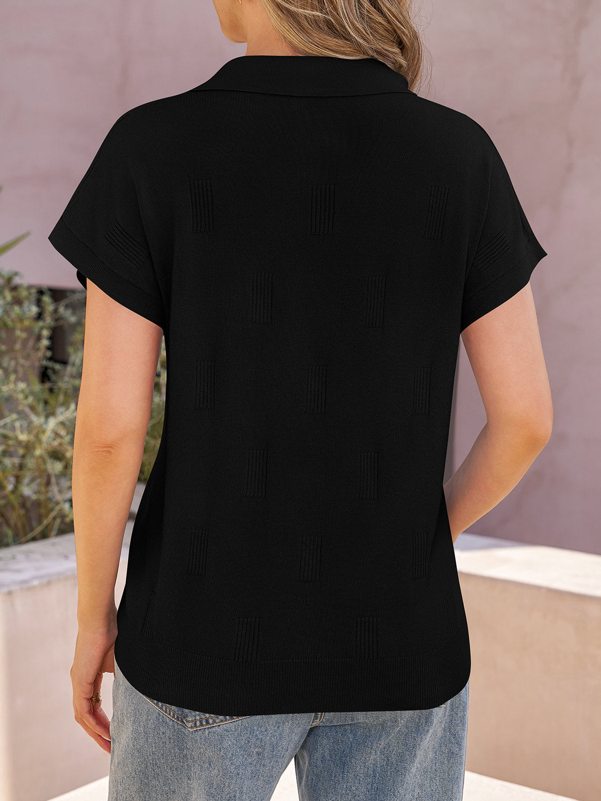 usvara Womens Cap Sleeve V Neck Shirt