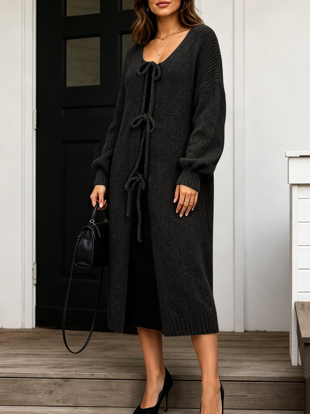 usvara Women Oversized Fall Long Cardigan