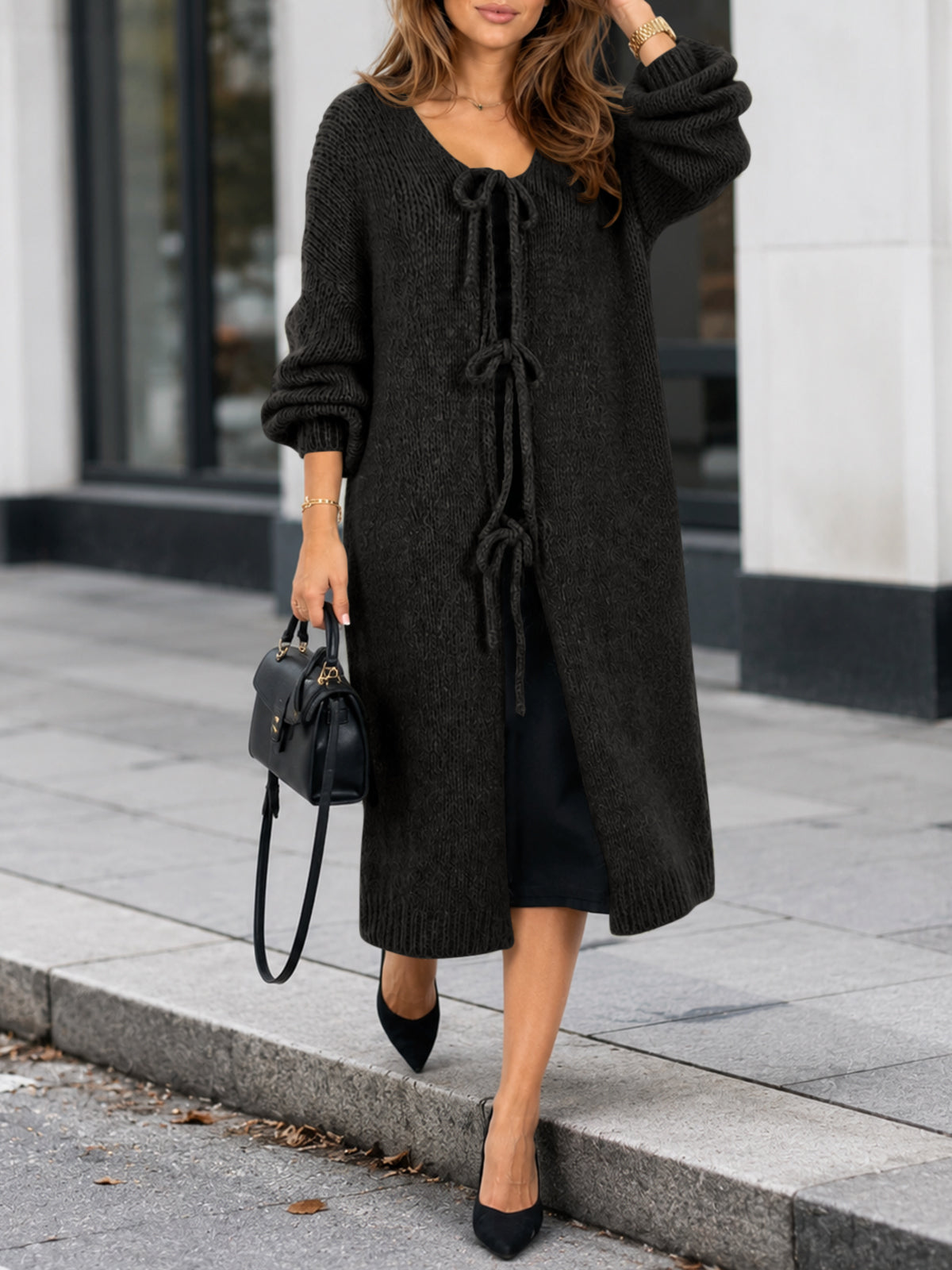 usvara Women Oversized Fall Long Cardigan