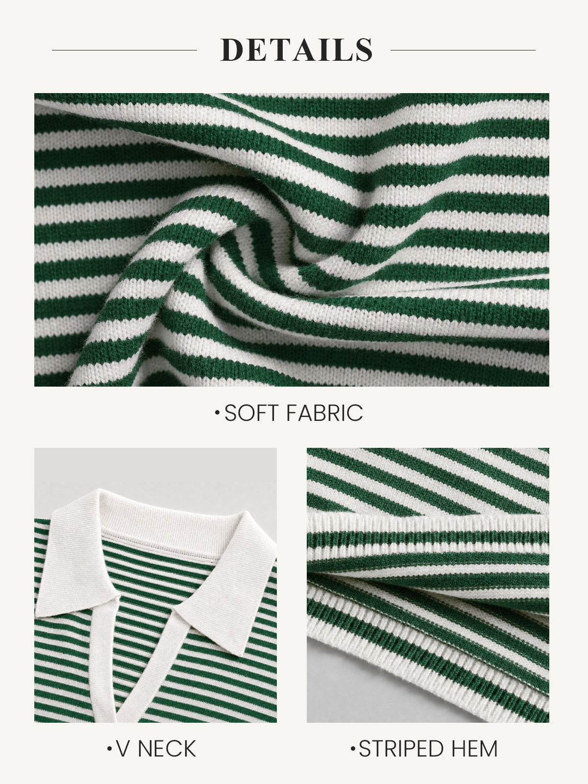 usvara Womens Striped 2 Piece Knit Outfit