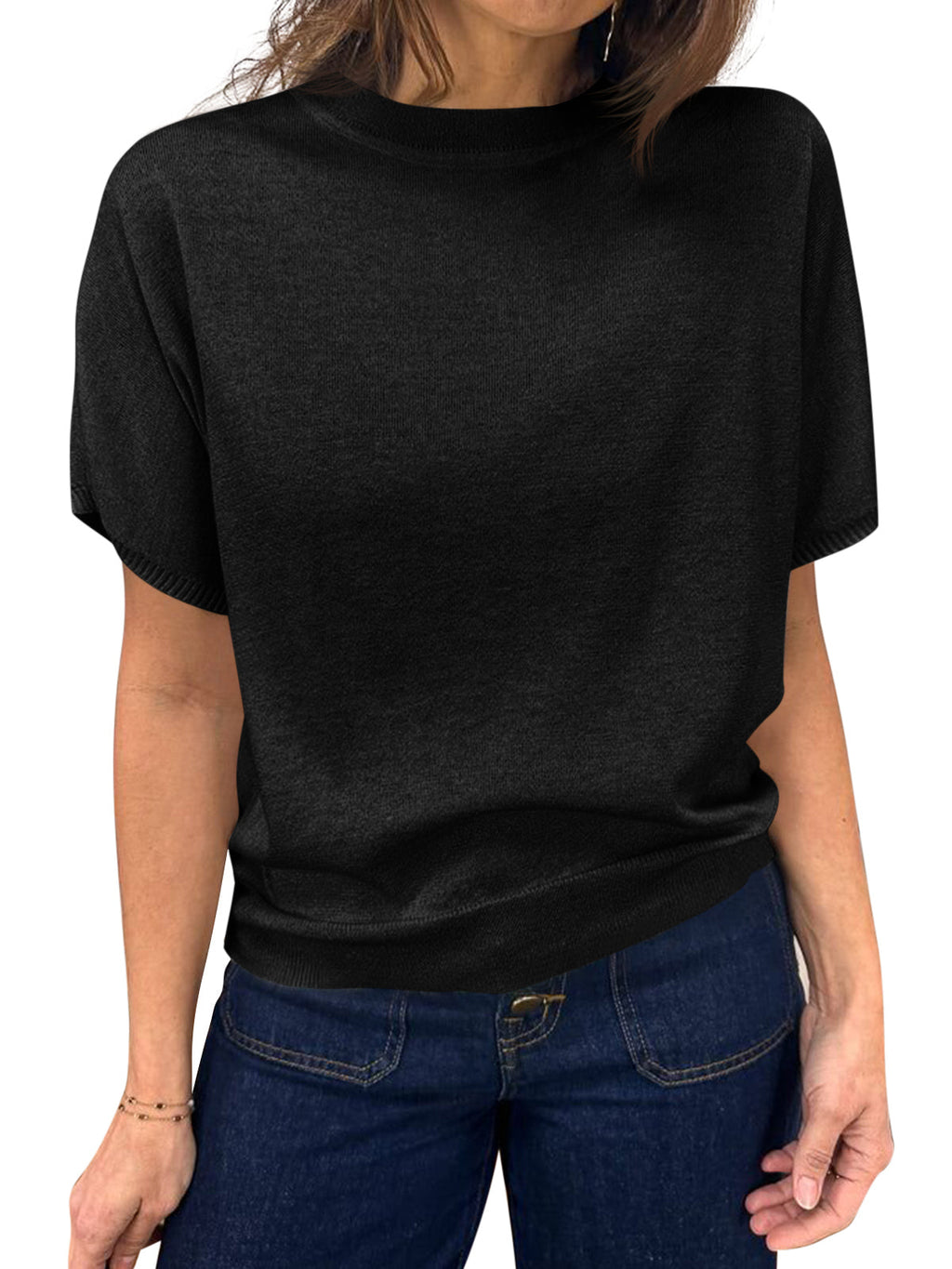 usvara Women's Crew Neck Knit Sweater