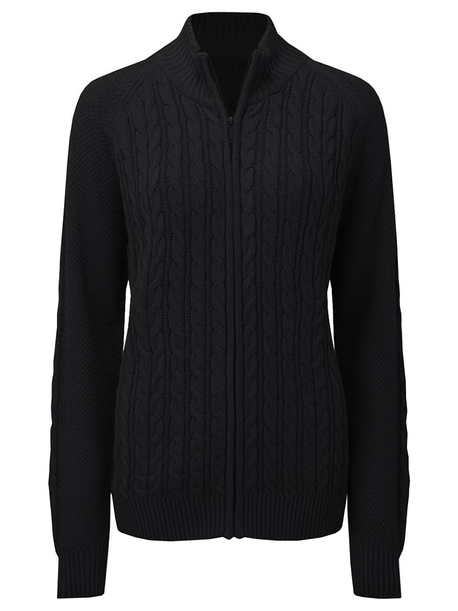 usvara Women Cable Knit Cardigan