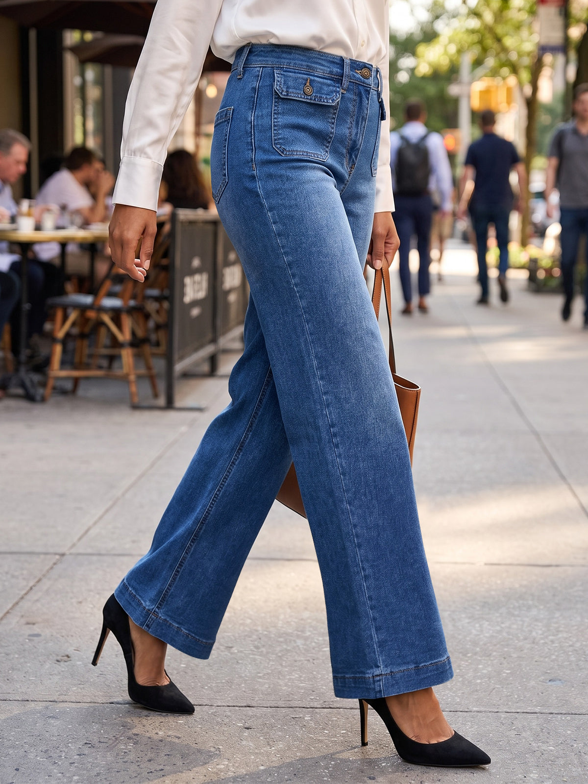 usvara Women High Waisted Denim Jeans
