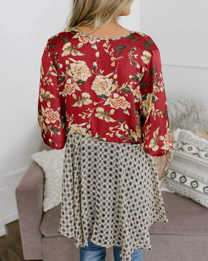 usvara Womens Tie Front Floral Kimono Cardigans