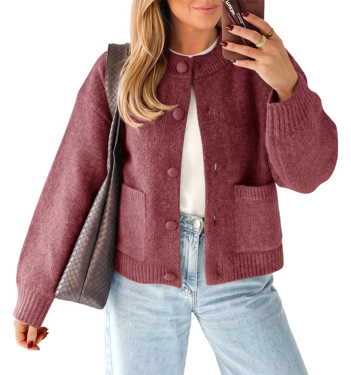 usvara Womens Casual Knit Button Up Cardigans