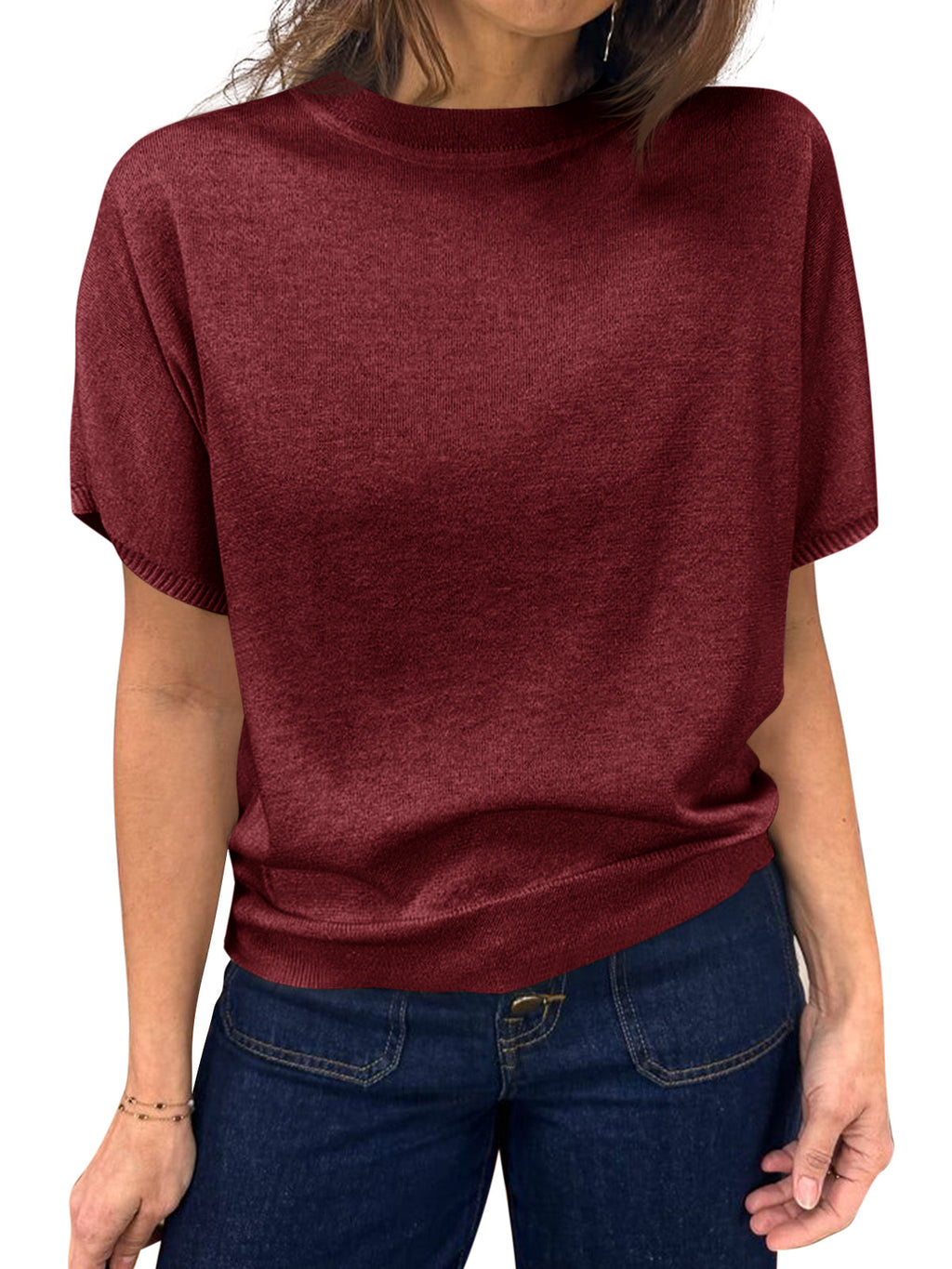 usvara Women's Crew Neck Knit Sweater