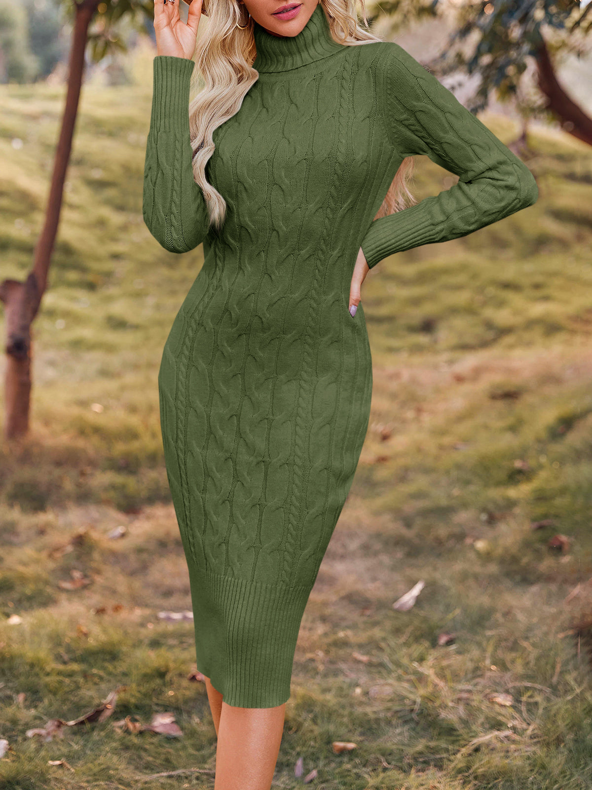 usvara Womens Turtleneck Sweater Dress