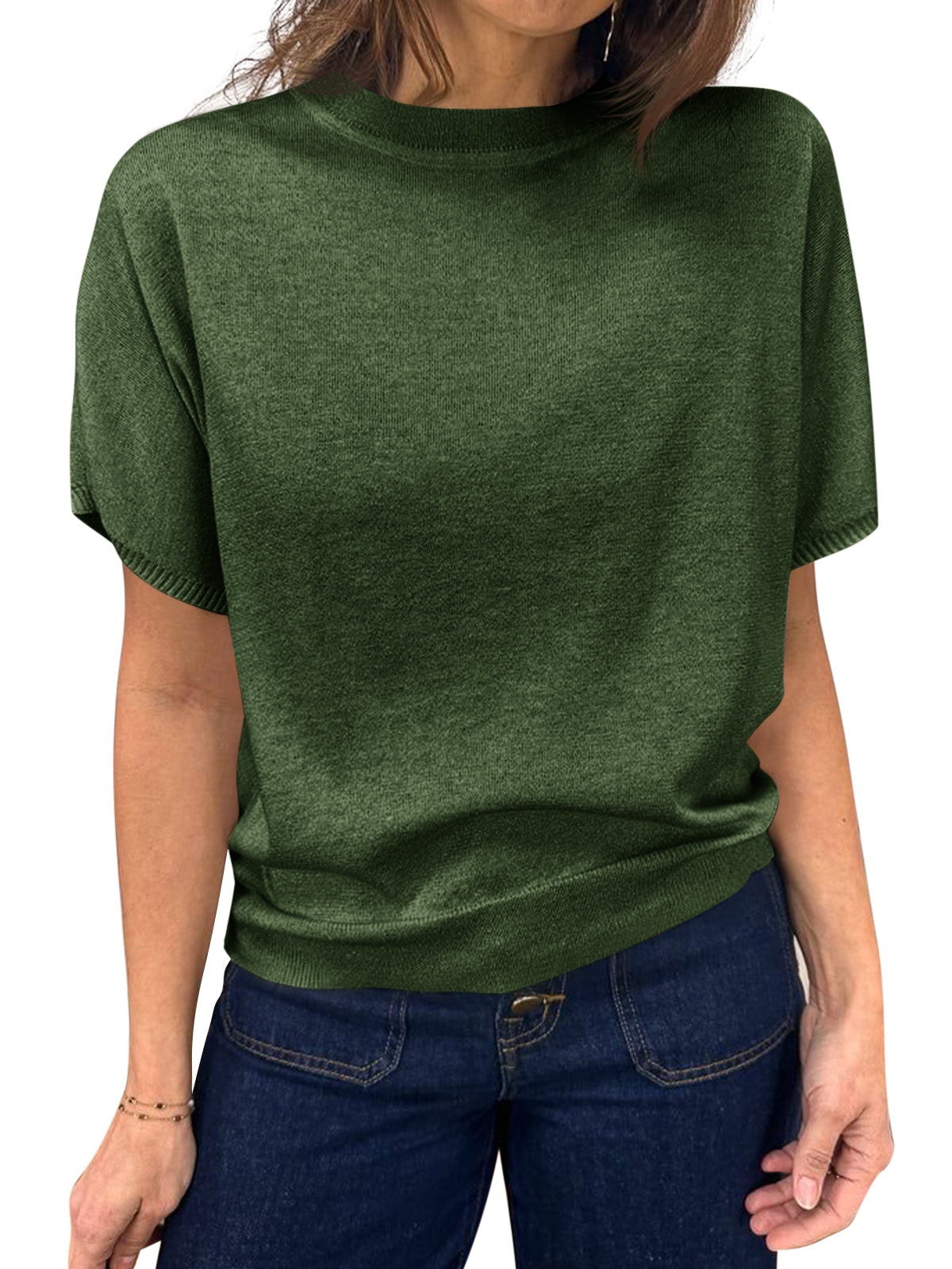 usvara Women's Crew Neck Knit Sweater