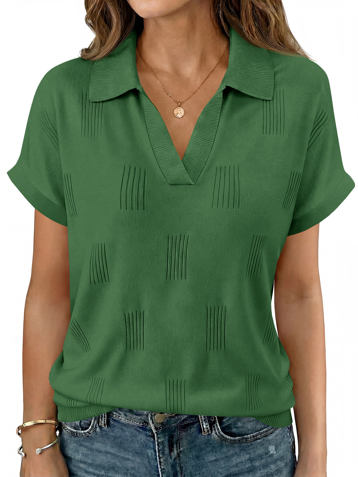 usvara Womens Cap Sleeve V Neck Shirt