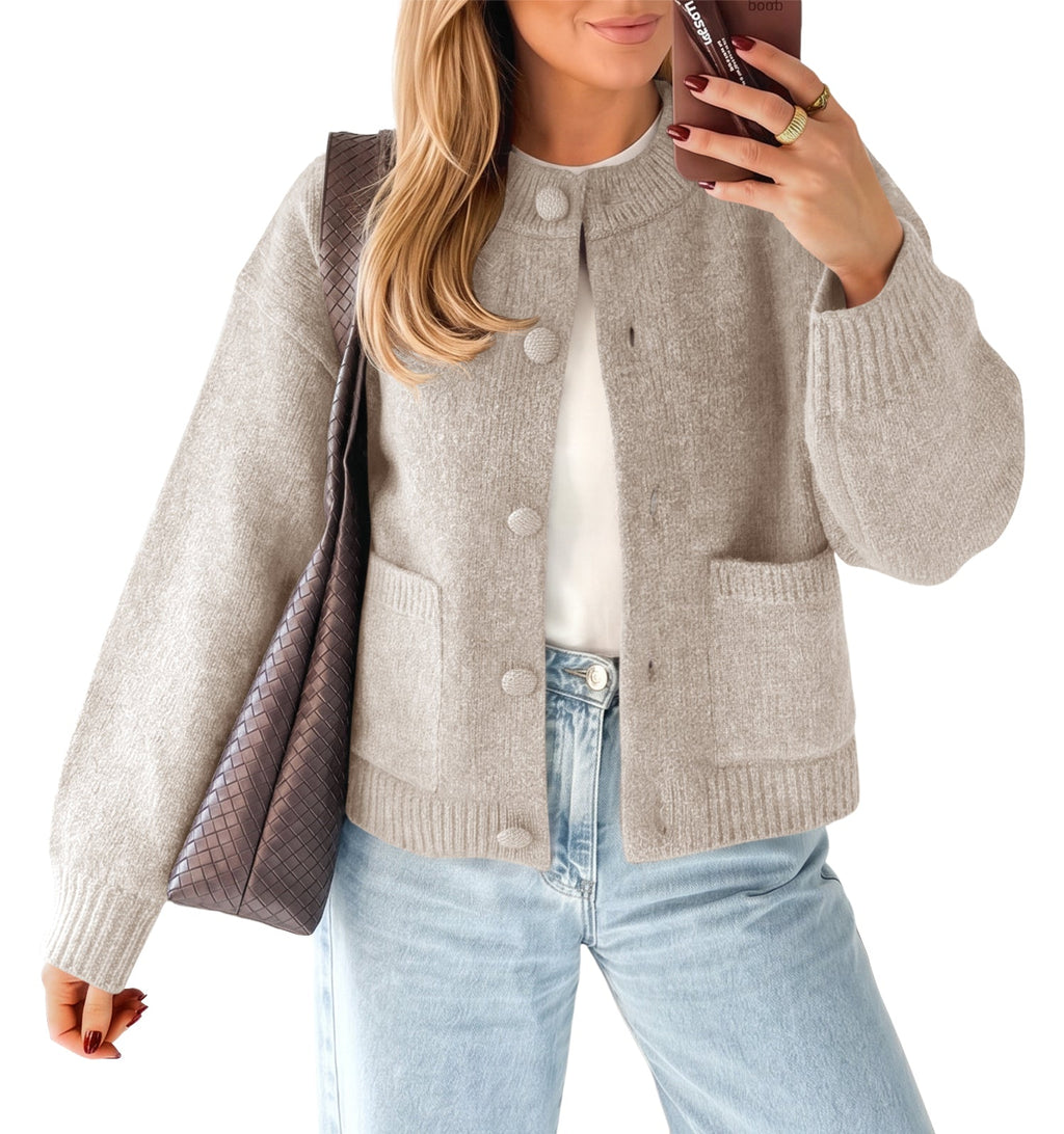 usvara Womens Casual Knit Button Up Cardigans