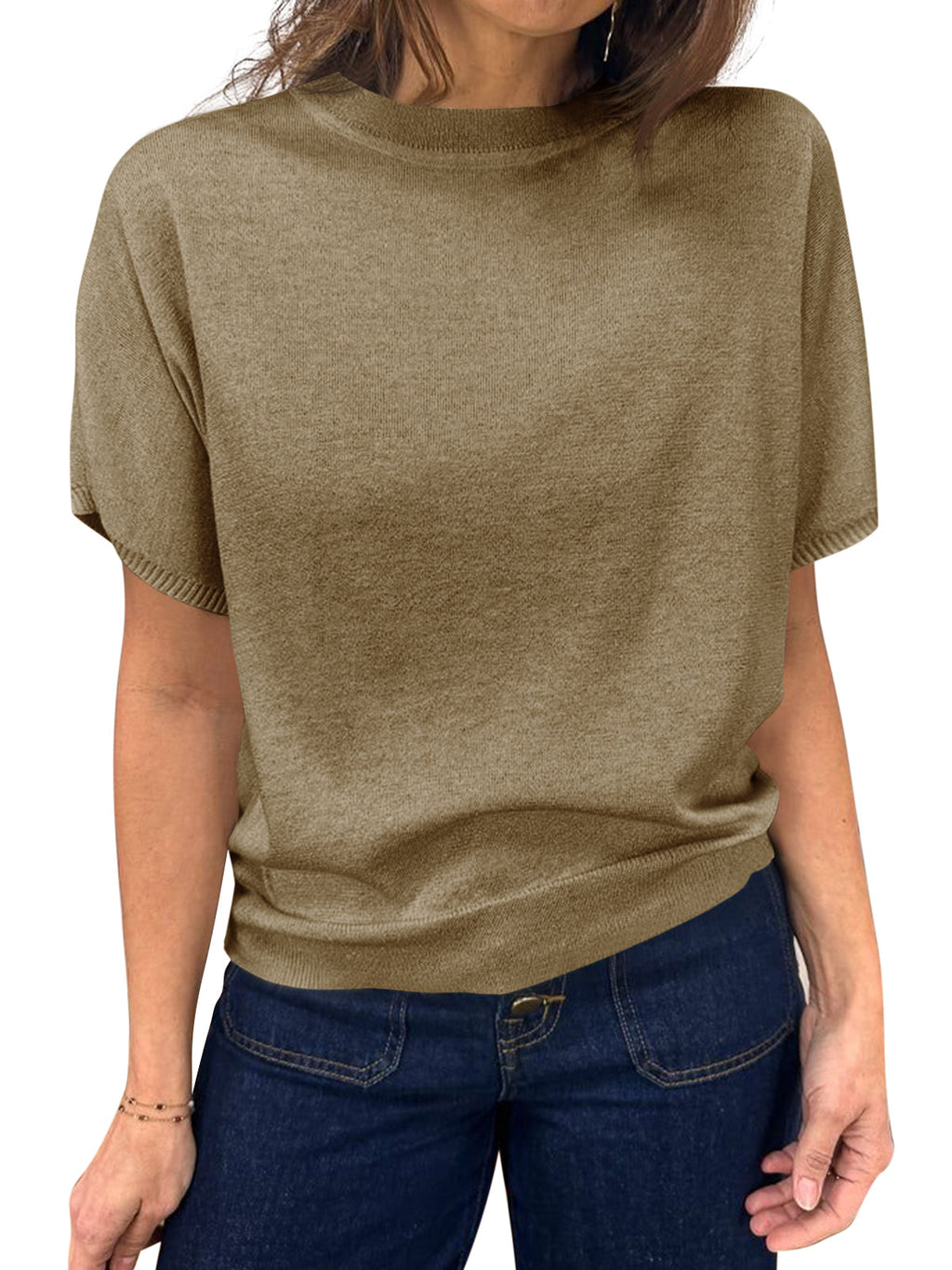 usvara Women's Crew Neck Knit Sweater