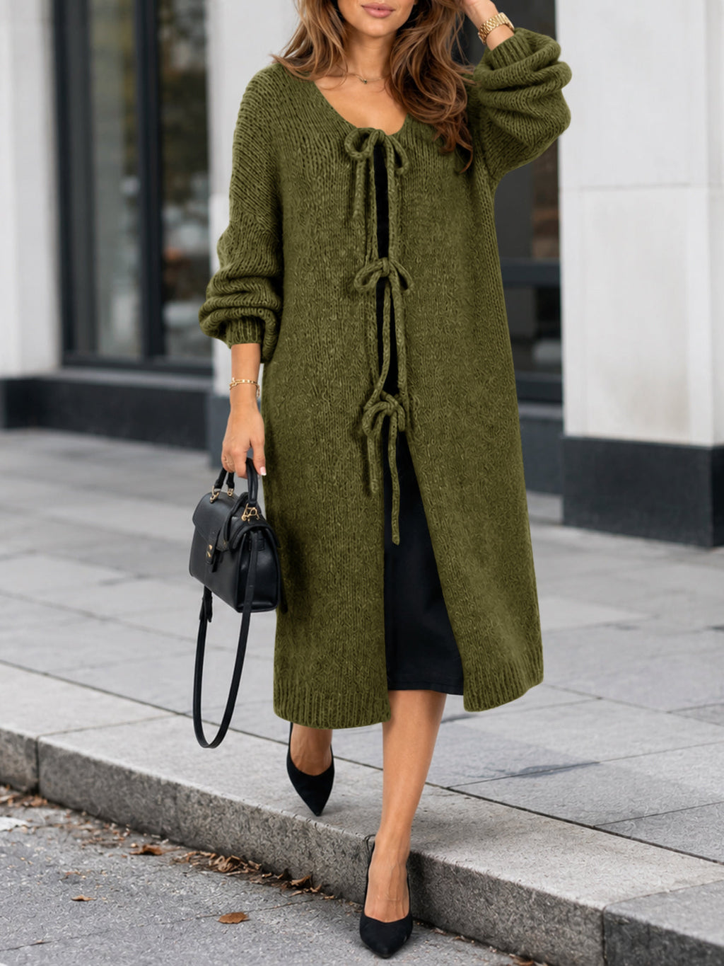 usvara Women Oversized Fall Long Cardigan