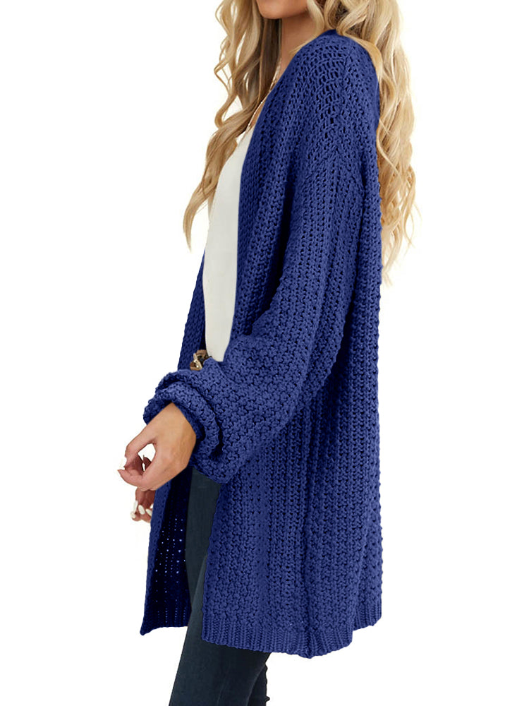 usvara Womens Oversized Open Front Knit Cardigan