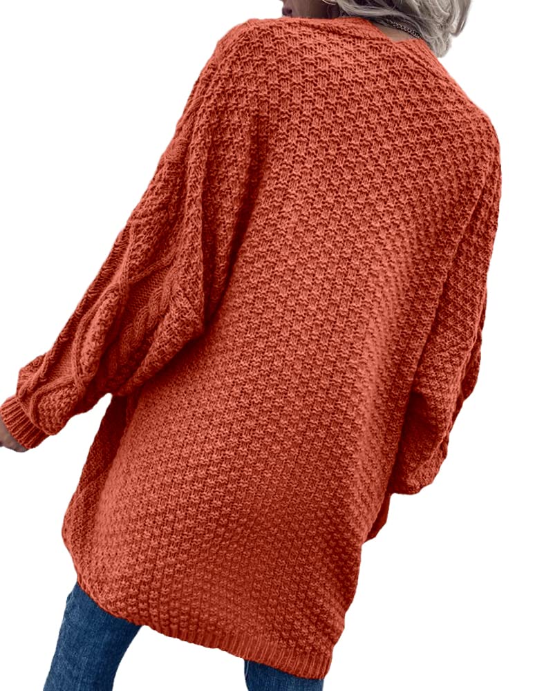usvara Womens Chunky Cable Knit Cardigan