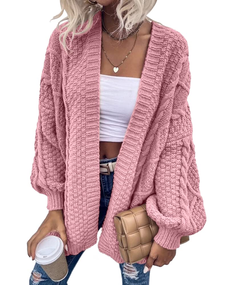 usvara Womens Chunky Cable Knit Cardigan