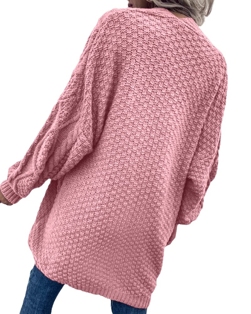 usvara Womens Chunky Cable Knit Cardigan