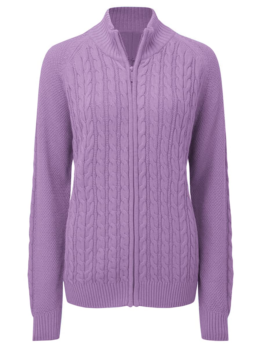 usvara Women Cable Knit Cardigan