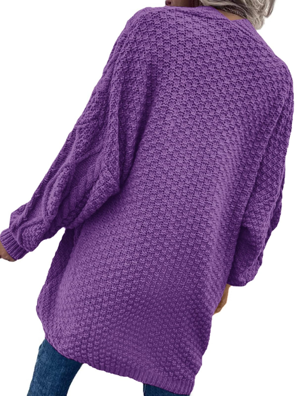 usvara Womens Chunky Cable Knit Cardigan