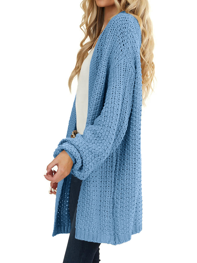 usvara Womens Oversized Open Front Knit Cardigan