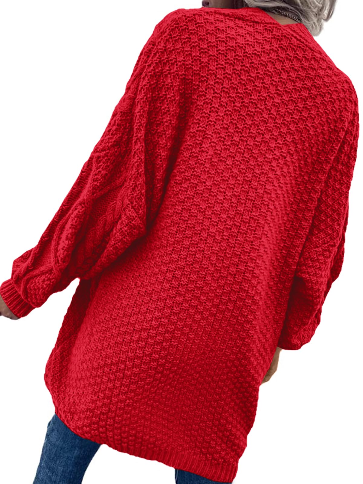 usvara Womens Chunky Cable Knit Cardigan