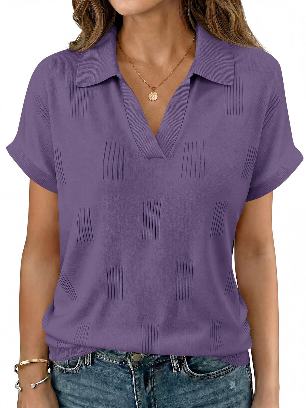 usvara Womens Cap Sleeve V Neck Shirt
