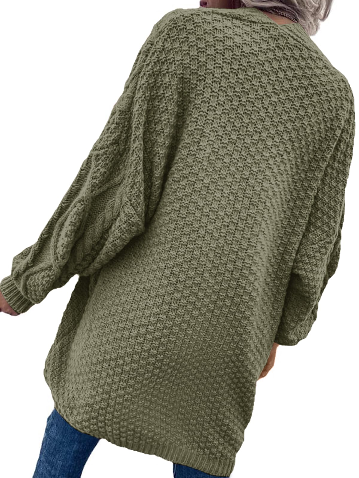usvara Womens Chunky Cable Knit Cardigan