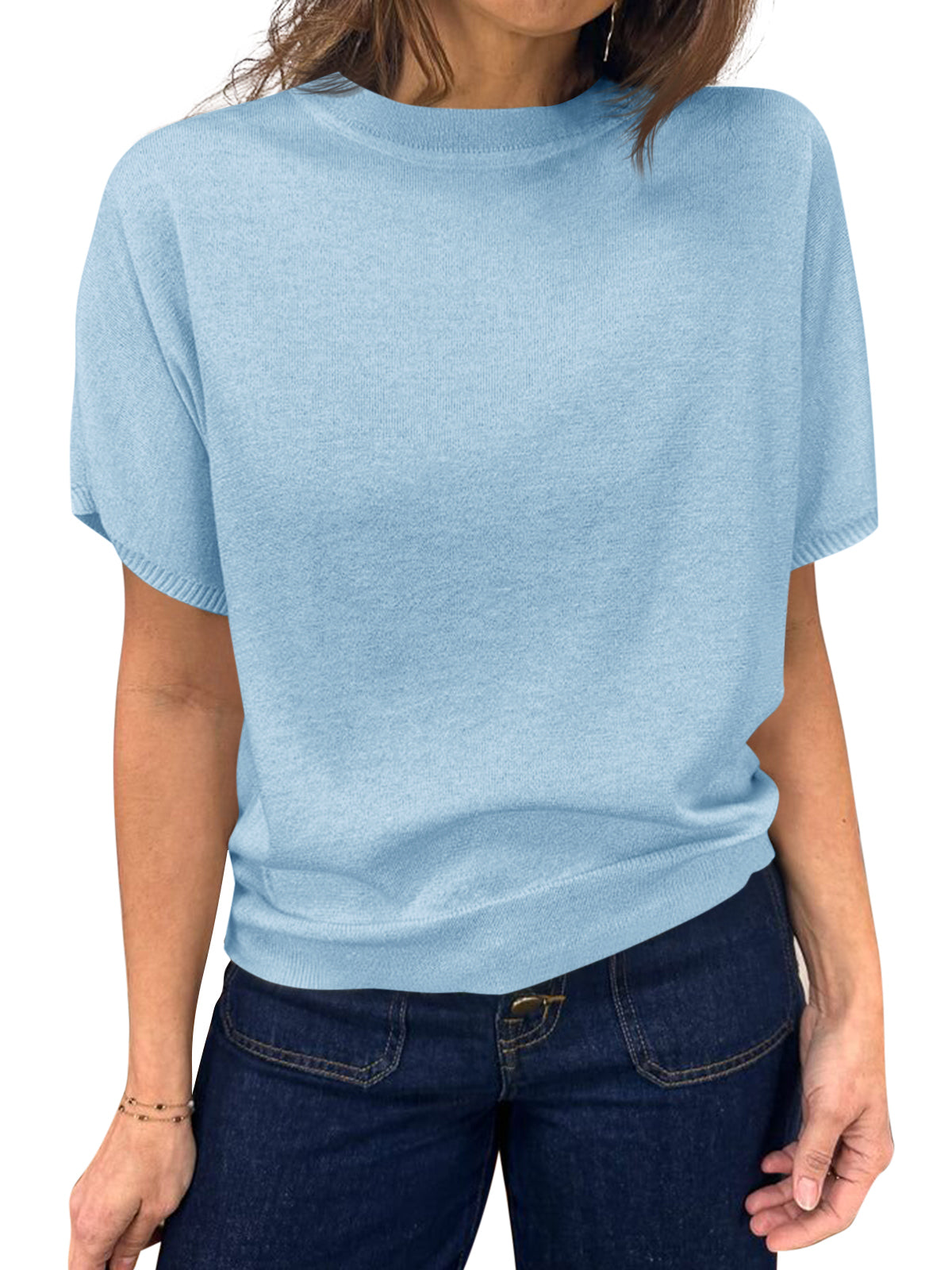 usvara Women's Crew Neck Knit Sweater
