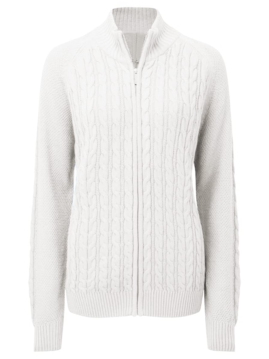 usvara Women Cable Knit Cardigan