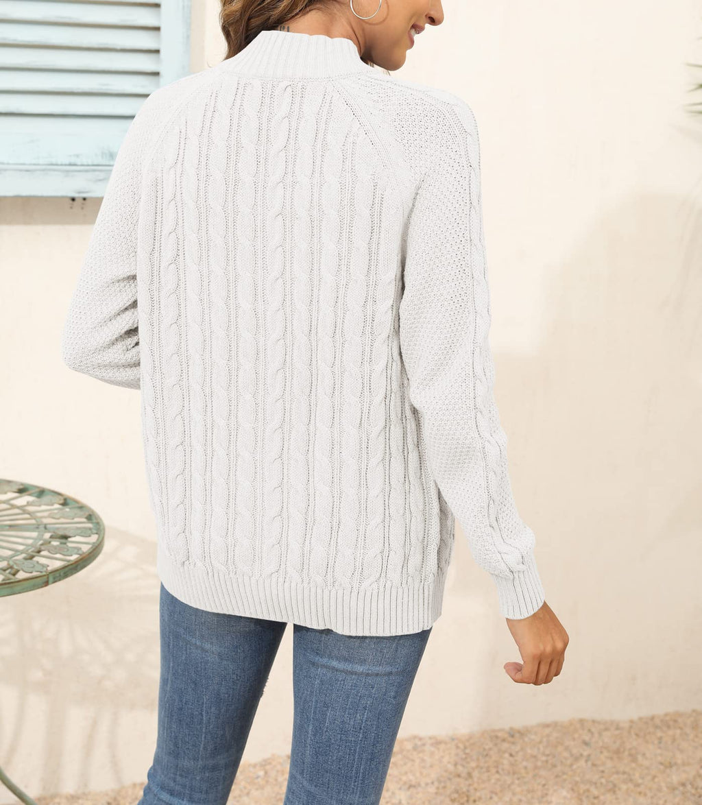 usvara Women Cable Knit Cardigan