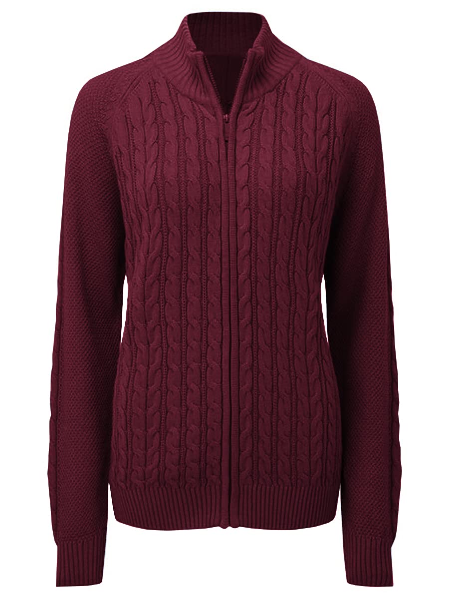 usvara Women Cable Knit Cardigan