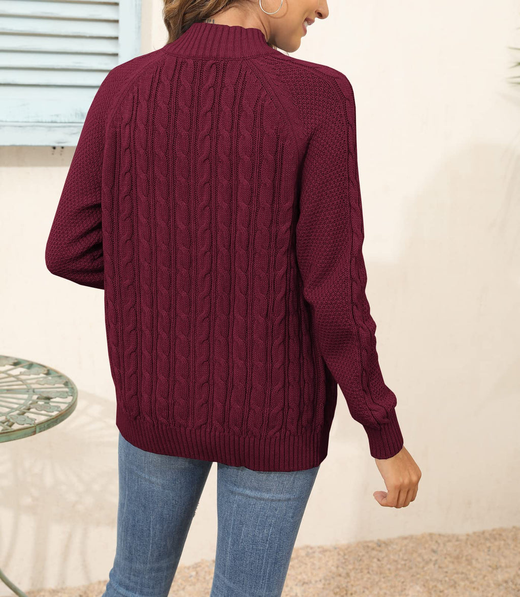 usvara Women Cable Knit Cardigan