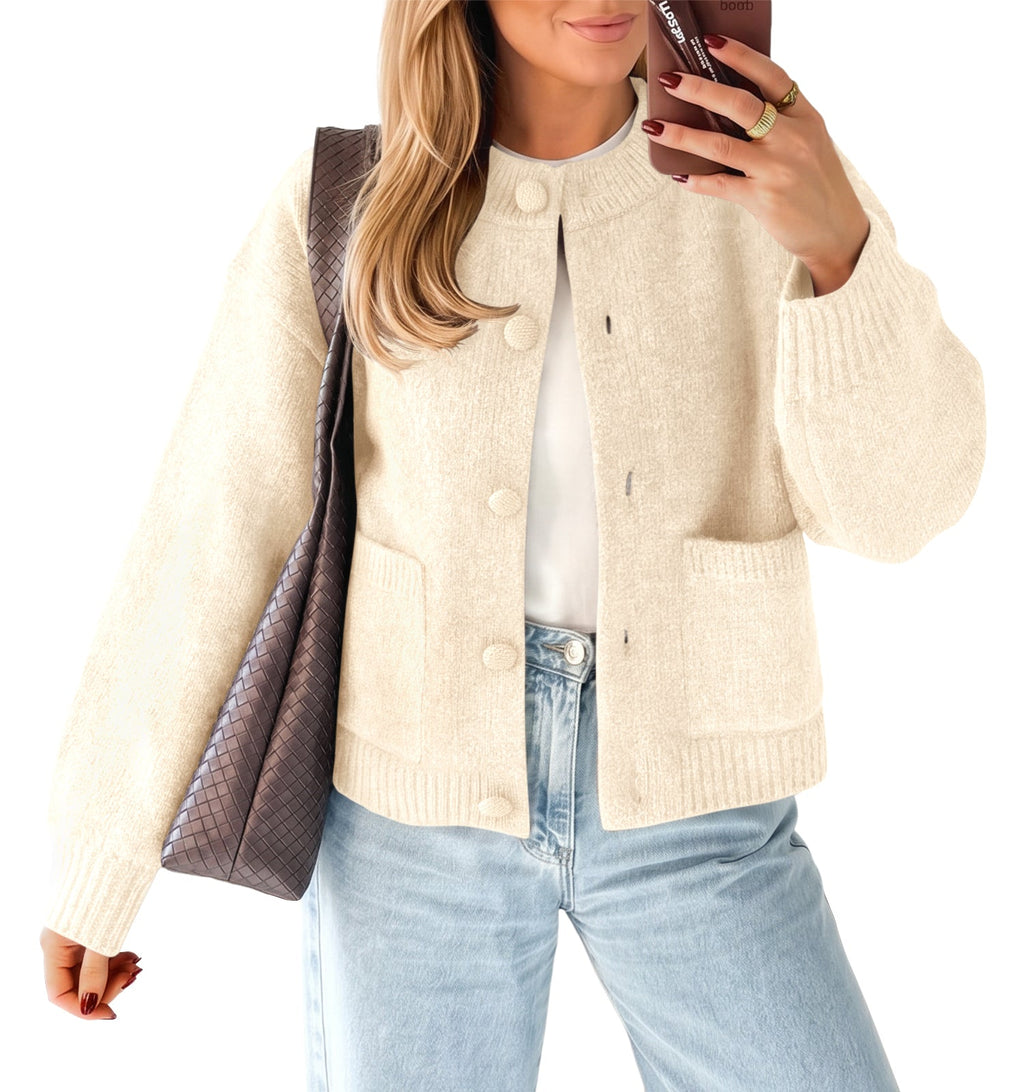 usvara Womens Casual Knit Button Up Cardigans