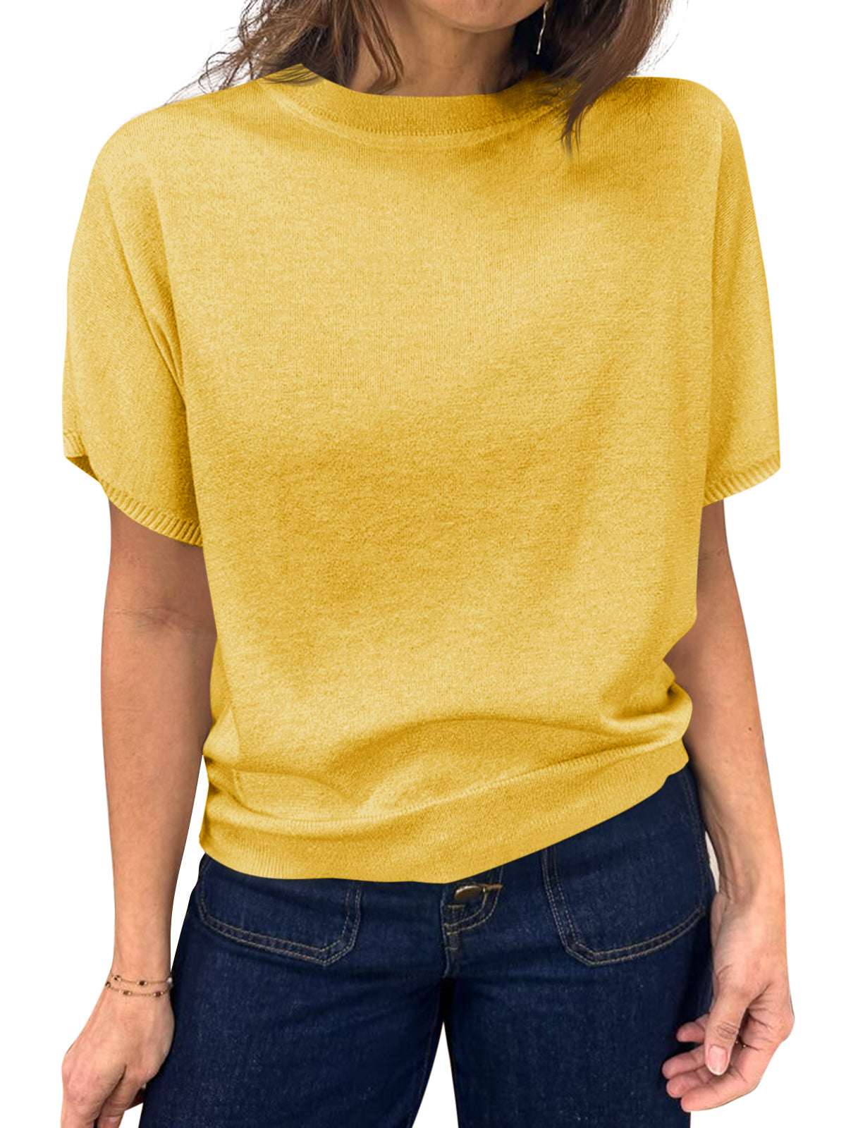 usvara Women's Crew Neck Knit Sweater