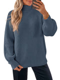 usvara Womens High Neck Oversized Knit Sweater
