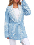 usvara Womens Tassel Knit Cardigan