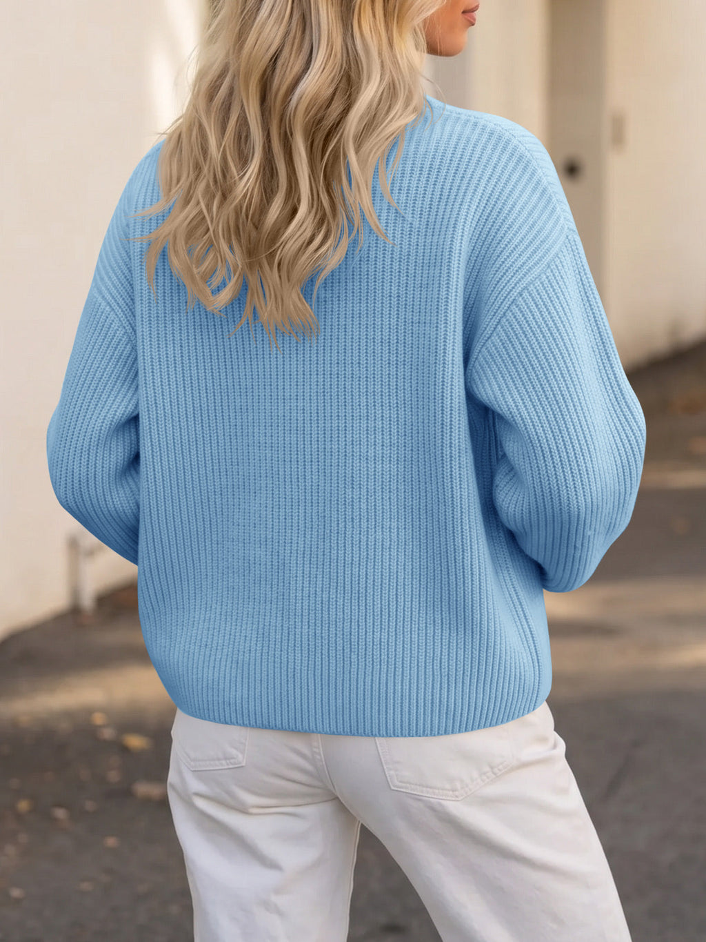 usvara Women Zip Up Chunky Knit Sweater