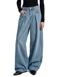 usvara Womens High Waisted Wide Leg Jeans