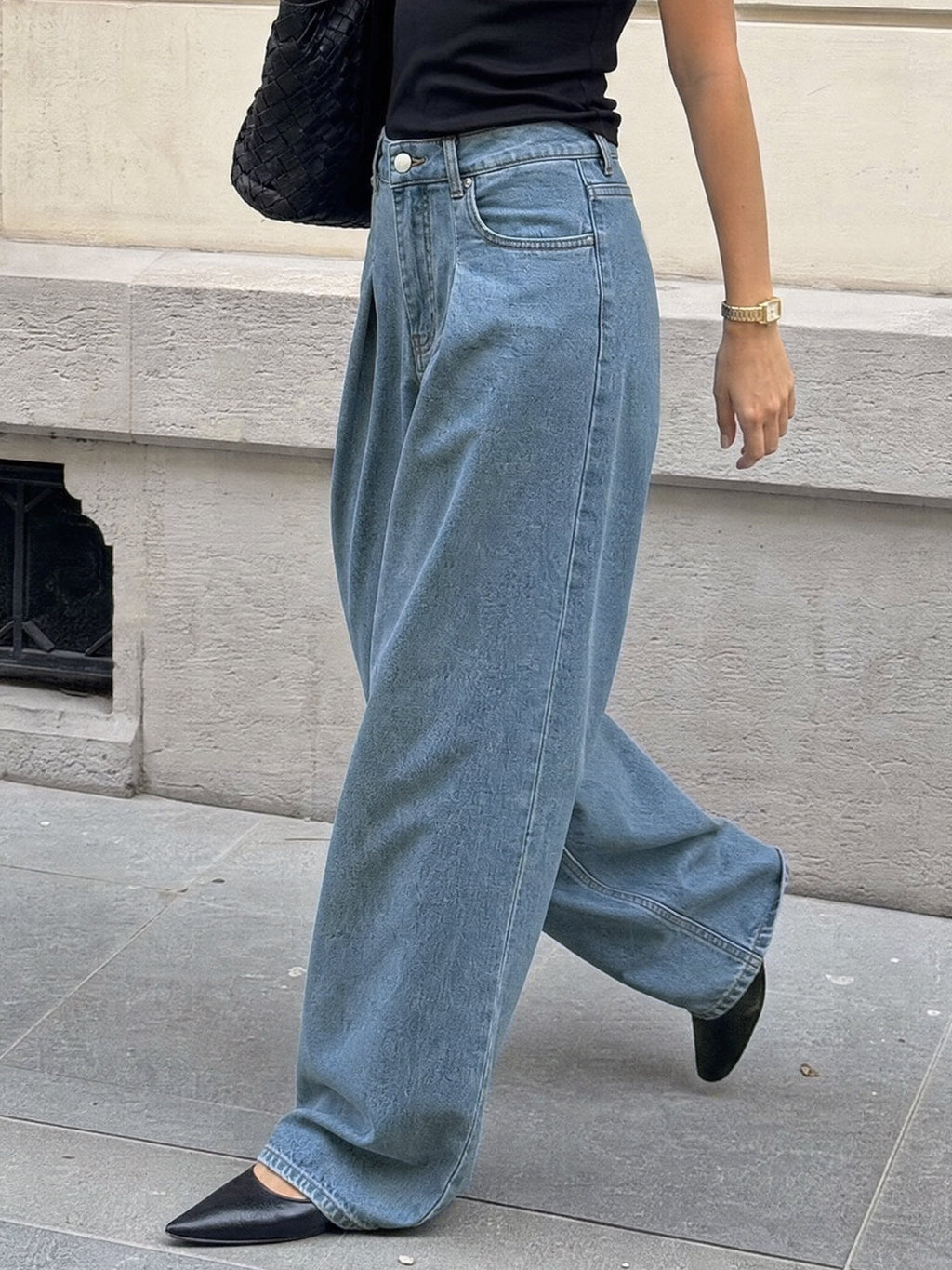 usvara Womens High Waisted Wide Leg Jeans