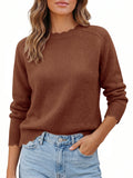 usvara Womens Long Sleeve Knit Sweater Tops