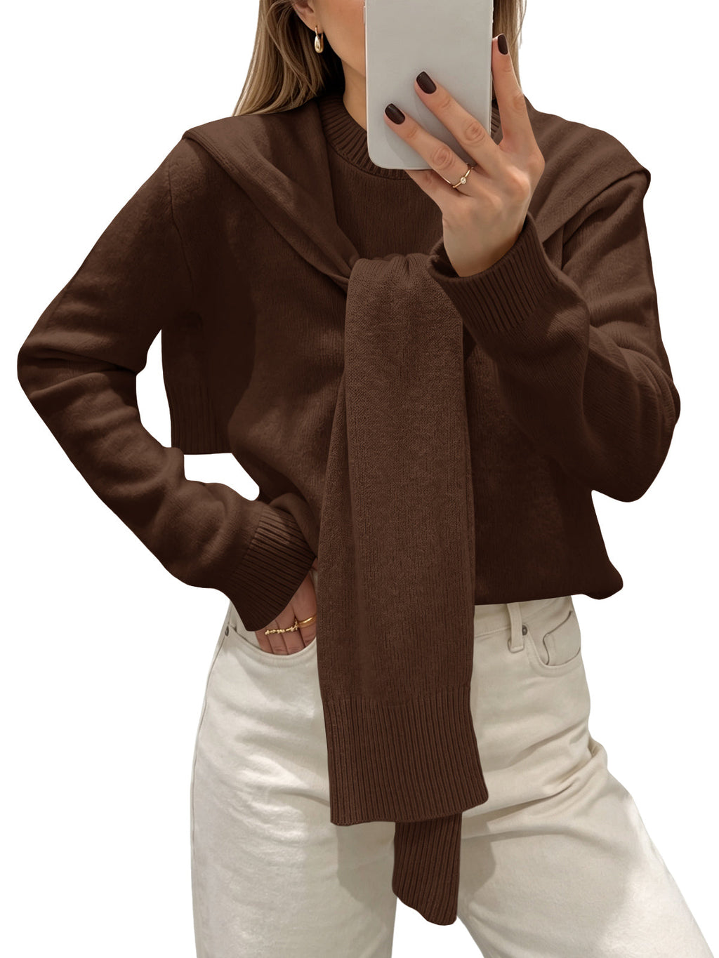 usvara Women Crew Neck Pullover Sweaters