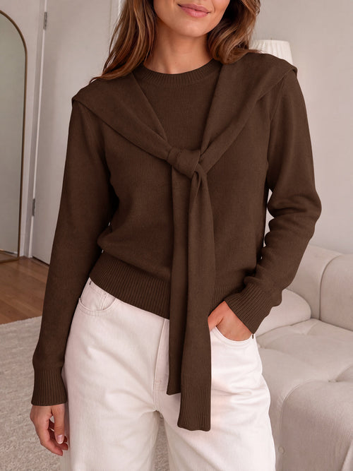 usvara Women Crew Neck Pullover Sweaters