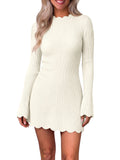 usvara Womens Ribbed Knit Sweater Dress
