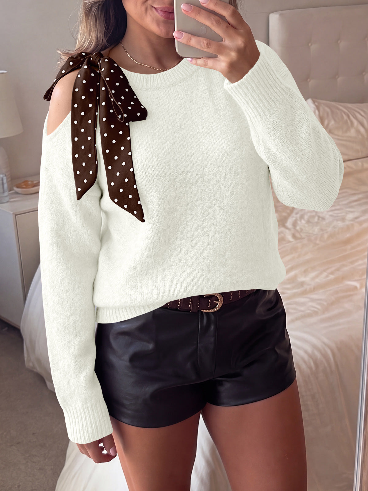 usvara Womens One Shoulder Sweater Tops