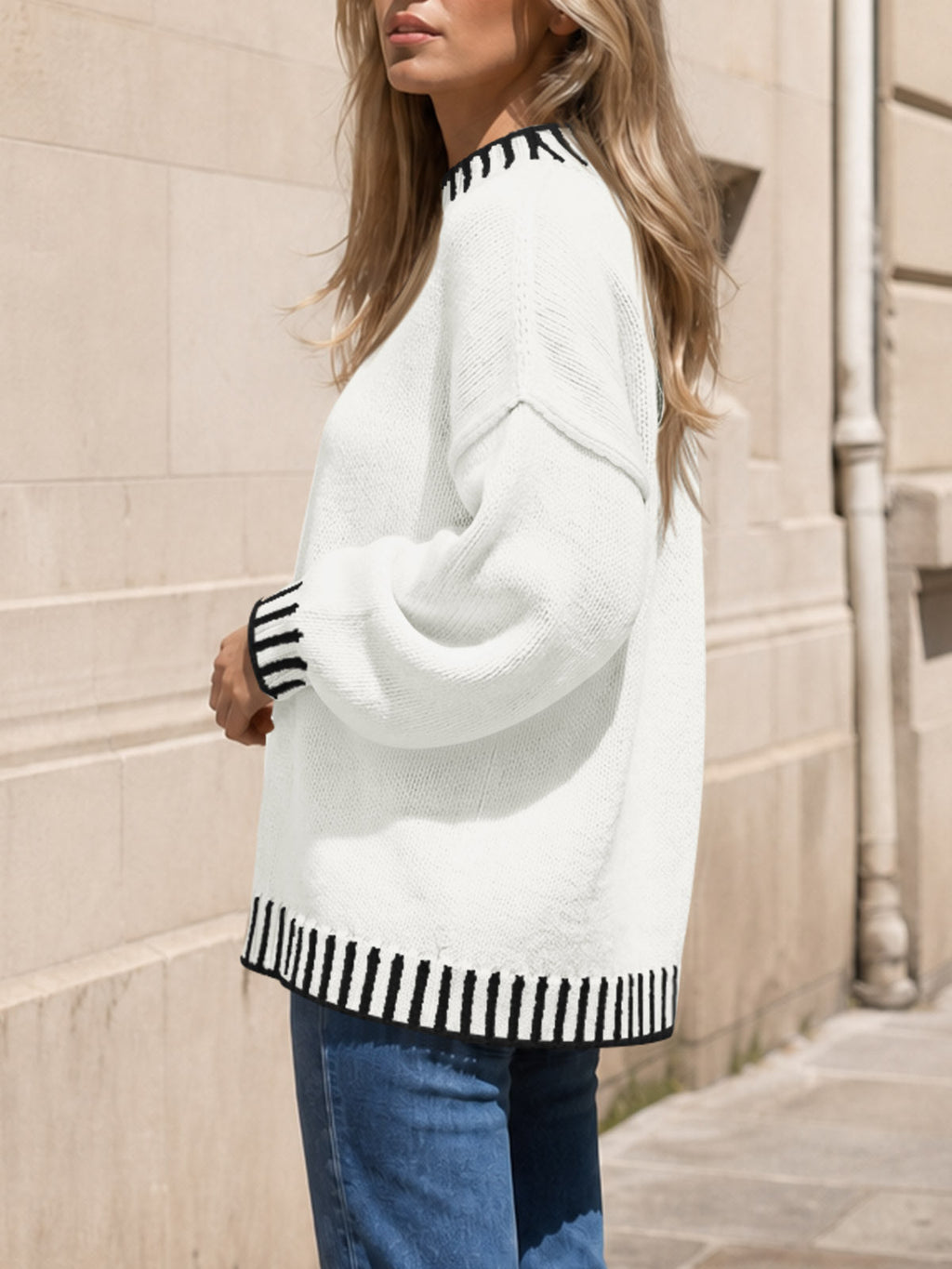 usvara Womens Chunky Mock Neck Sweater