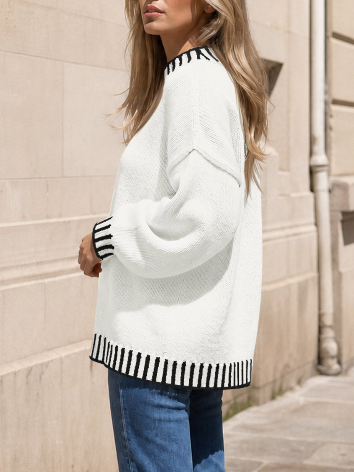 usvara Womens Chunky Mock Neck Sweater
