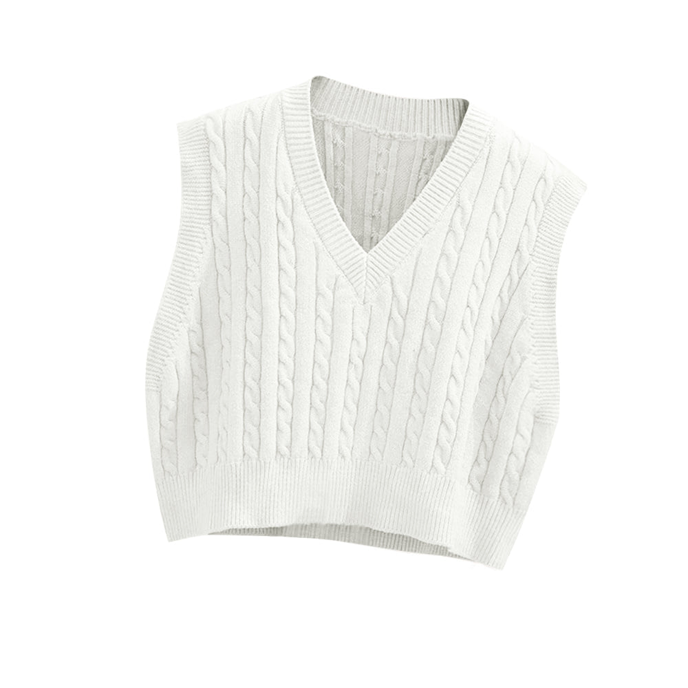 usvara Womens Cable Knit Sweater Vest