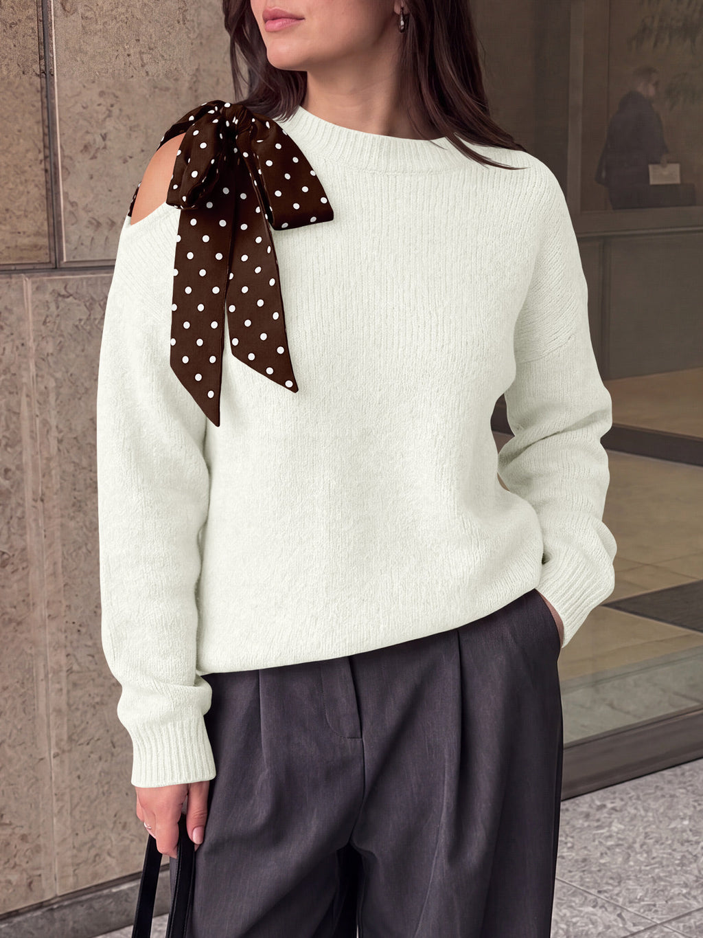 usvara Womens One Shoulder Sweater Tops